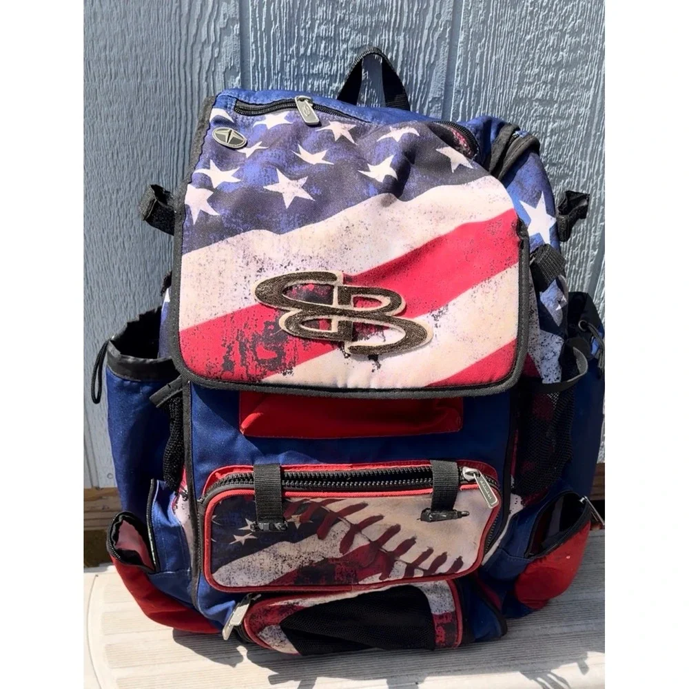 Boombah Superpack Baseball Softball Bat Bag American Flag Stars Stripes Gear Bag